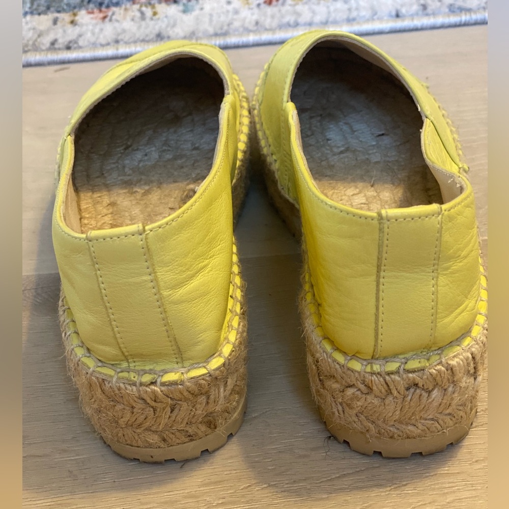 Etienne Aigner Wade Espadrille Loafers Sunflower Yellow Lamb Leather RARE - Sz 7 - Picture 6 of 6